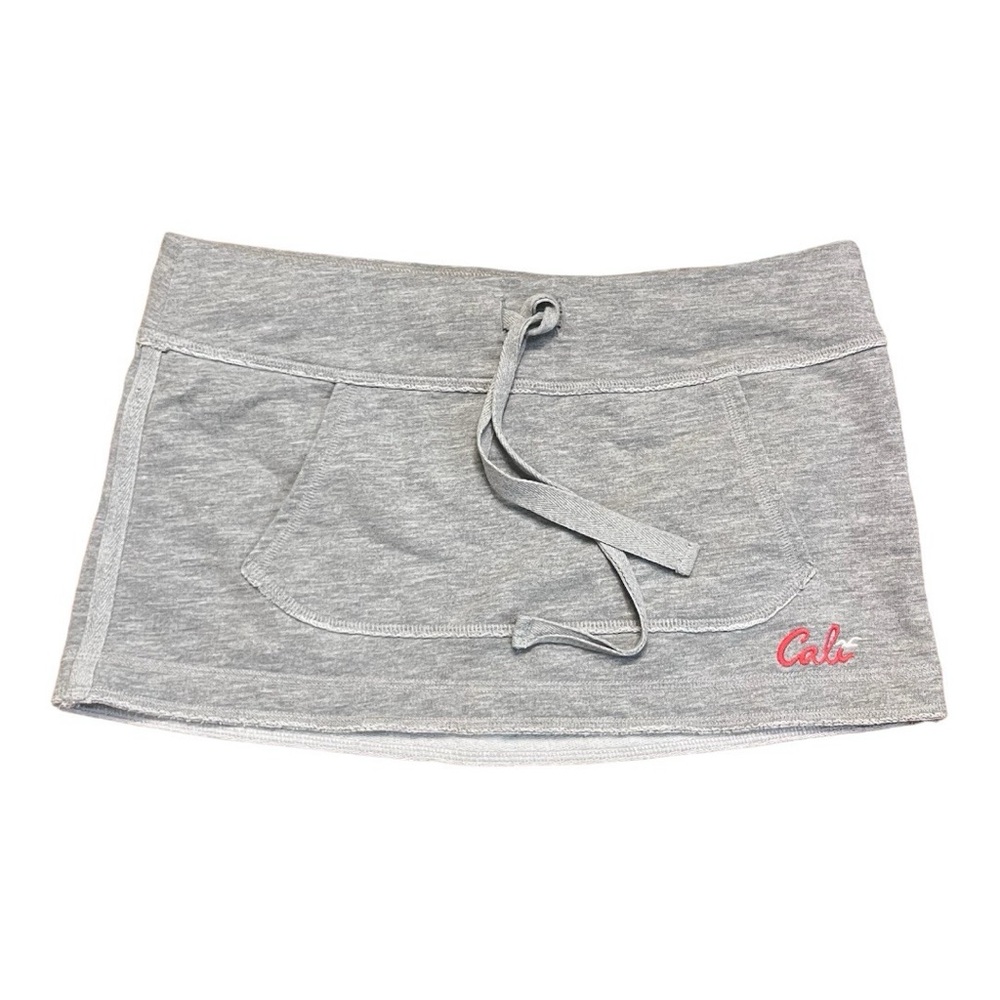 Hollister Y2K Micro Mini Skirt M - sweater skirt, light grey, swim cover-up